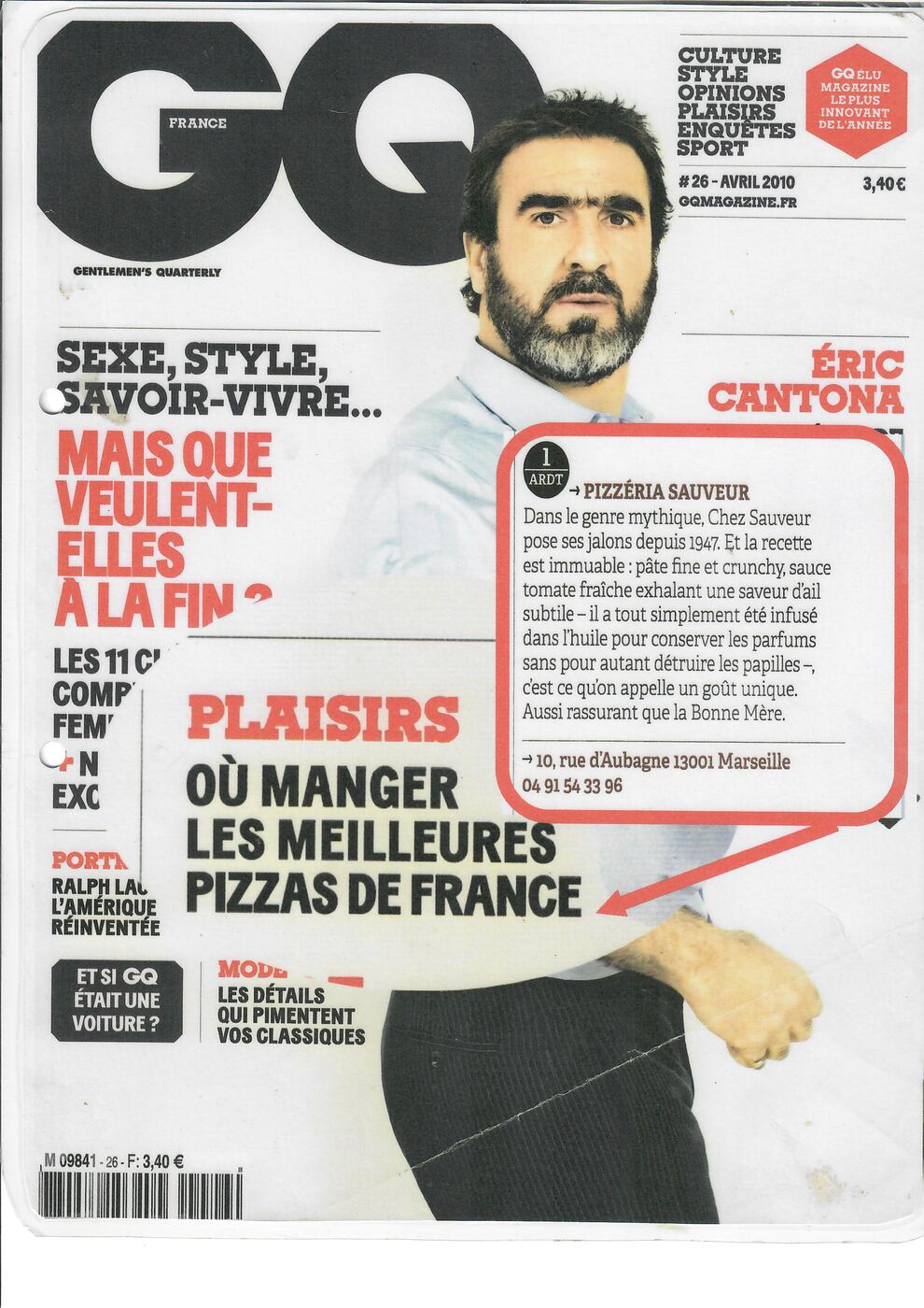 GQ France, avril 2010