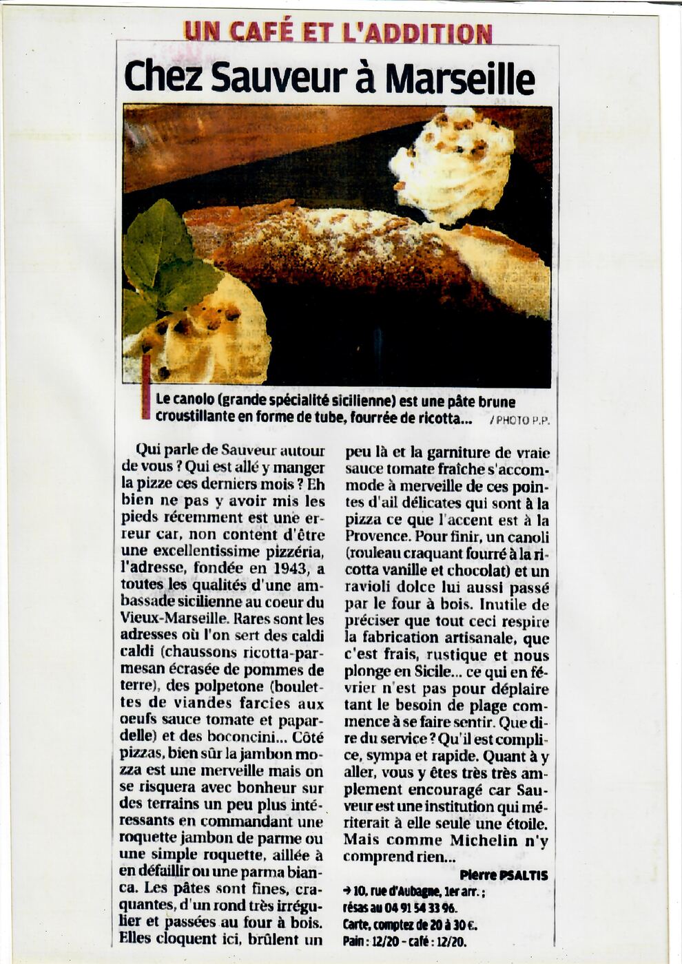 Un café et l'addition